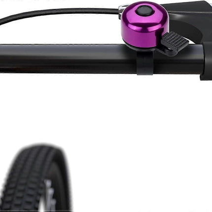 Mini Bicycle Bell Loud Clear Ring Bike Handlebar Bell for Road Mountain MTB City Bike Accessories(Purple)