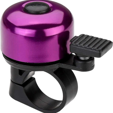 Mini Bicycle Bell Loud Clear Ring Bike Handlebar Bell for Road Mountain MTB City Bike Accessories(Purple)