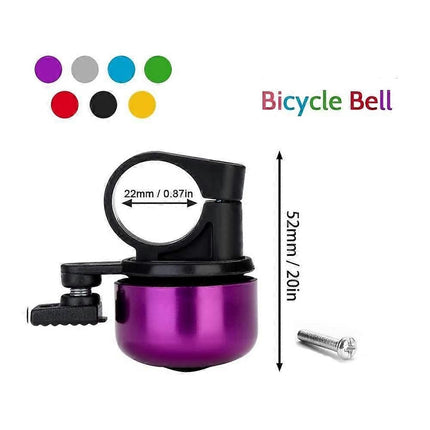 Mini Bicycle Bell Loud Clear Ring Bike Handlebar Bell for Road Mountain MTB City Bike Accessories(Purple)