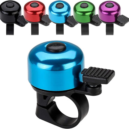 Mini Bicycle Bell Loud Clear Ring Bike Handlebar Bell for Road Mountain MTB City Bike Accessories(Blue)