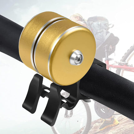 Bike Bell Loud 90dB Bicycle Handlebar Bell Aluminum Alloy Horn for Road MTB City E-Bike Cycling Accessories - Gold
