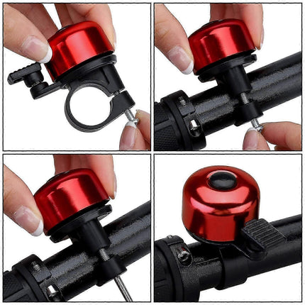 2PCS Bike Bell Bicycle Bell With Loud Crisp Clear Sound, Road And Mountain Bike Bell (Red)