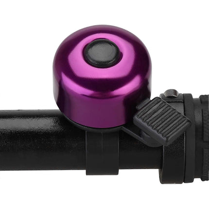 2PCS Bike Bell Bicycle Bell with Loud Crisp Clear Sound, Road and Mountain Bike Bell (Purple)