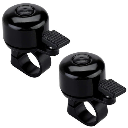 2PCS Bike Bell Bicycle Bell with Loud Crisp Clear Sound, Road and Mountain Bike Bell (Black)