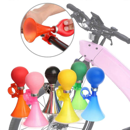 Bike Air Horn Loud Bicycle Handlebar Horn Rubber Bulb Bell for Road MTB City Bike Cycling Accessories Silver