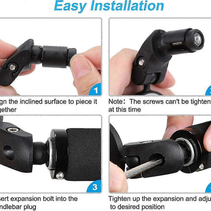 Bicycle Mirrors, 360 Adjustable High Definition Convex Handlebar Mirror Bicycle Mirror for Road Mountain Bike Motorbike Bicycle (2 Pieces)