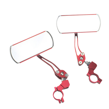 2PCS 360°Adjustable Bicycle Rear View Mirrors Foldable Handlebar Mirrors for MTB Road Bike E-Bike Scooter - Red