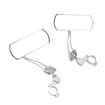 2PCS 360°Adjustable Bicycle Rear View Mirrors Foldable Handlebar Mirrors for MTB Road Bike E-Bike Scooter - Silver