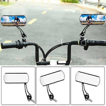2PCS 360°Adjustable Bicycle Rear View Mirrors Foldable Handlebar Mirrors for MTB Road Bike E-Bike Scooter - Purple