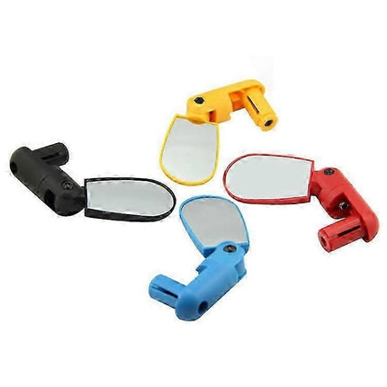 2 Pack Bike Mirrors 360°Adjustable Rotatable Bicycle Rear View Mirrors Universal Handlebar Mount Cycling Mirrors for Road MTB Mountain Bikes - Black