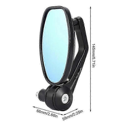 22mm Universal Bike Mirror - Black Rear View for Motorcycle Handlebars