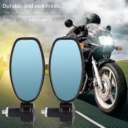 22mm Universal Bike Mirror - Black Rear View for Motorcycle Handlebars