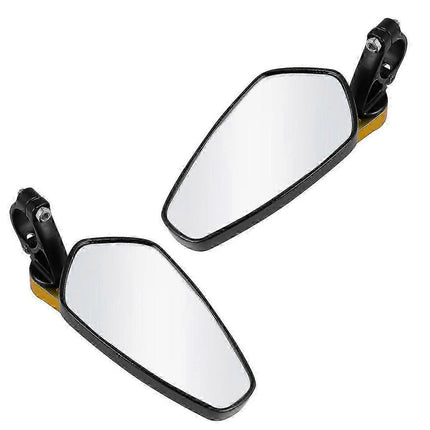 1 Pair Motorcycle Rear View Mirrors CNC Aluminium Alloy Universal Side Mirrors for Motorbike Cruiser ATV UTV Off Road Bikes - Red