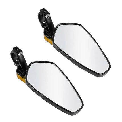 1 Pair Motorcycle Rear View Mirrors CNC Aluminium Alloy Universal Side Mirrors for Motorbike Cruiser ATV UTV Off Road Bikes - Red