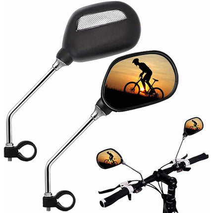 1 Pair Bike Mirror 360 Rotation Back Rearview Mirror Wide Angle Handlebar Bicycle Cycling Mirror