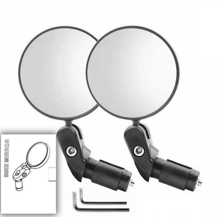 Bike Mirror Bicycle Mirrors Handlebar Rearview Mirror 360 Rotation Adjustable Hd Safety Blast-resistant Convex Mirror