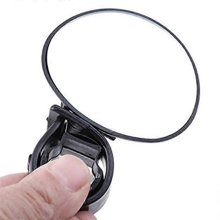 2Pcs Adjustable ycling Bike Mirrors MTB Road Bike Bicycle Handlebar Barend Rearview Mirror Ultralight Safe Mirror Bicycle Accessories - Black