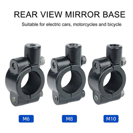2pcs Bike Mirrors Handlebars Mount Aluminum Alloys Mirrors Holder Regulable Mount for Bikes and Motorcycles M8 Mirror Mount