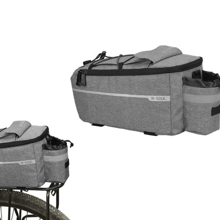 Cycling Rear Rack Water-resistant Storage Bottle Luggage Bag Bike Rear Pannier Bag - Grey