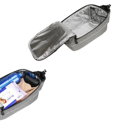 Cycling Rear Rack Water-resistant Storage Bottle Luggage Bag Bike Rear Pannier Bag - Grey