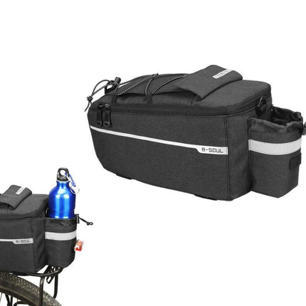 Cycling Rear Rack Water-resistant Storage Bottle Luggage Bag Bike Rear Pannier Bag - Black