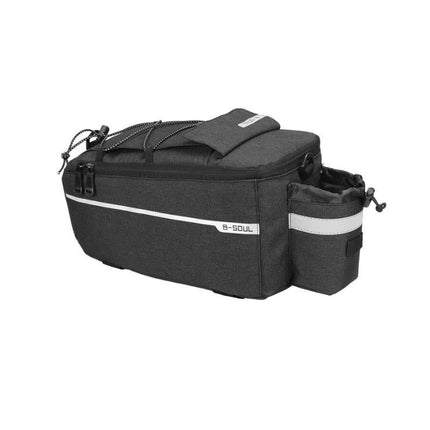 Cycling Rear Rack Water-resistant Storage Bottle Luggage Bag Bike Rear Pannier Bag - Black