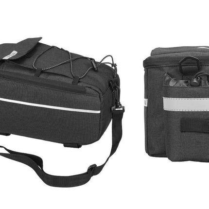 Cycling Rear Rack Water-resistant Storage Bottle Luggage Bag Bike Rear Pannier Bag - Black