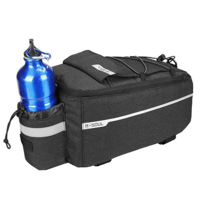 Cycling Rear Rack Water-resistant Storage Bottle Luggage Bag Bike Rear Pannier Bag - Black