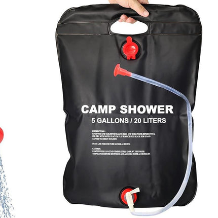 20L Camp Shower Bag Portable Solar Shower Bag Outdoor Shower Bag