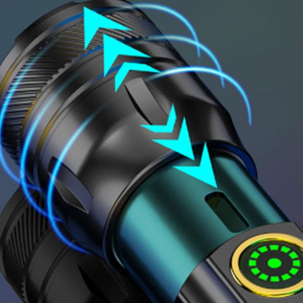 Rechargeable LED Flashlights with Digital Power Display Zoomable High Lumens Bright EDC Flashlight for Outdoor