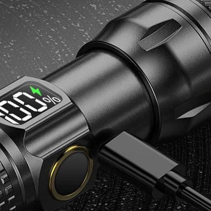 Rechargeable LED Flashlights with Digital Power Display Zoomable High Lumens Bright EDC Flashlight for Outdoor