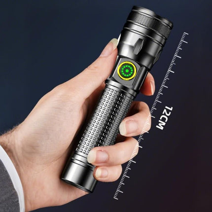 Rechargeable LED Flashlights with Digital Power Display Zoomable High Lumens Bright EDC Flashlight for Outdoor