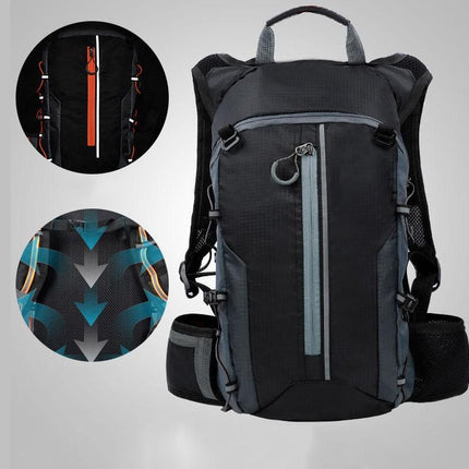 Small Daypack 10L Waterproof Bicycle Bag Backpack Ultralight Bike Water Bag for Women Men - Black