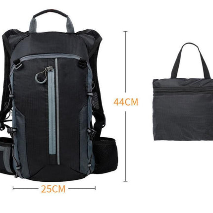 Small Daypack 10L Waterproof Bicycle Bag Backpack Ultralight Bike Water Bag for Women Men - Black