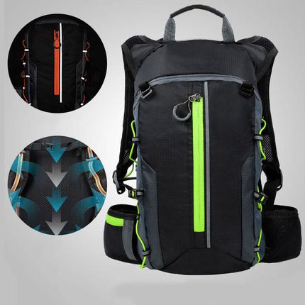 Small Daypack 10L Waterproof Bicycle Bag Backpack Ultralight Bike Water Bag for Women Men - Green