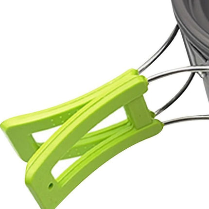 10Pcs Camping Cookware Mess Kit for Outdoor Camping Hiking Picnic -Green