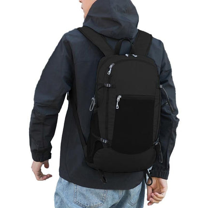 Hiking Backpack Packable Travel Day Pack Lightweight Water Resistant Hiking Daypack for Women Men -Black