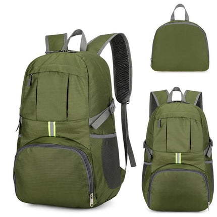 30L Ultra Lightweight Foldable Waterproof Backpack Travel Camping Hiking Outdoor Sports Bag - Green