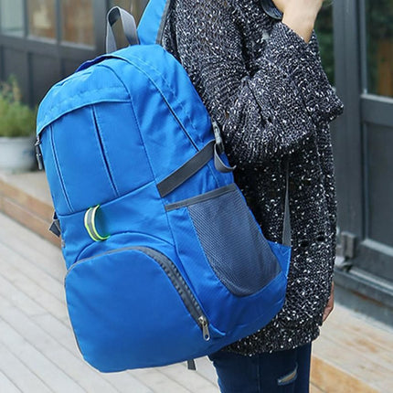 30L Ultra Lightweight Foldable Waterproof Backpack Travel Camping Hiking Outdoor Sports Bag - Blue