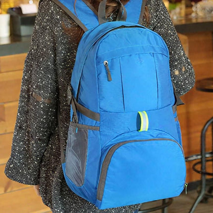 30L Ultra Lightweight Foldable Waterproof Backpack Travel Camping Hiking Outdoor Sports Bag - Blue