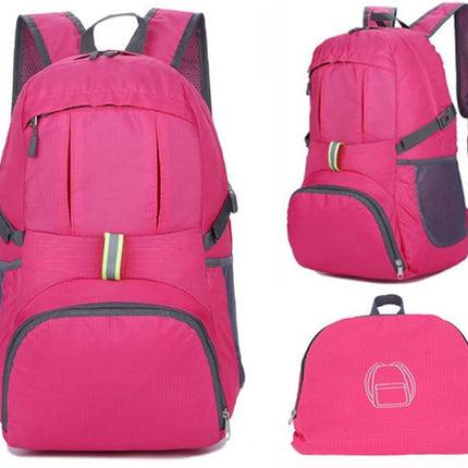 30L Ultra Lightweight Foldable Waterproof Backpack Travel Camping Hiking Outdoor Sports Bag - Purple