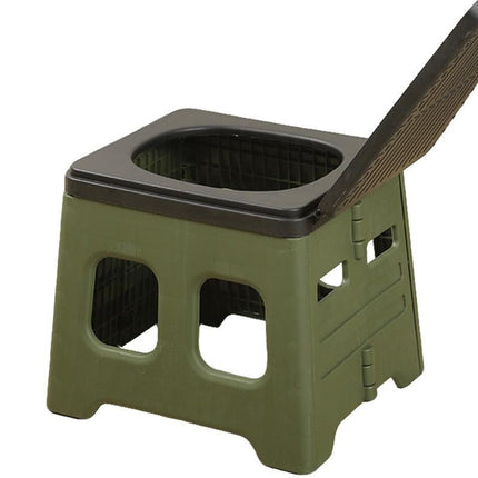 Portable Folding Toilet for Camping & Travel - Green