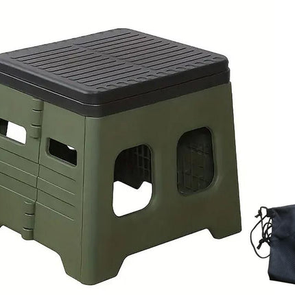 Portable Folding Toilet for Camping & Travel - Green
