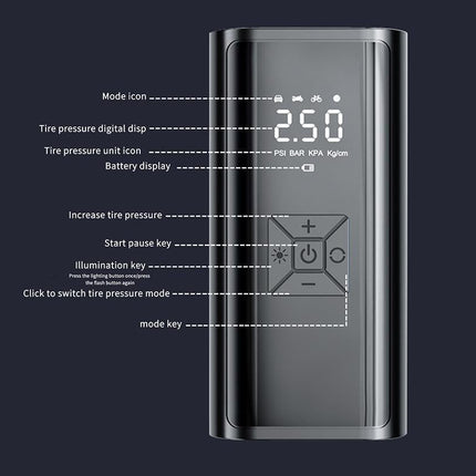Electric Car Air Pump with Digital Display