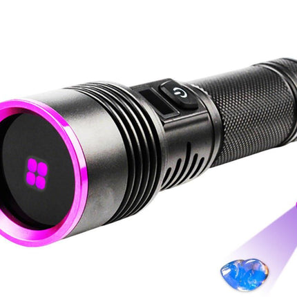 365nm Black Light UV Flashlight With LCD Display Rechargeable Torch Lamp