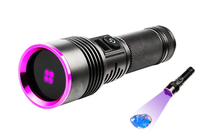 365nm Black Light UV Flashlight With LCD Display Rechargeable Torch Lamp V1308-DSZKI-3