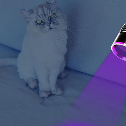 365nm Black Light UV Flashlight With LCD Display Rechargeable Torch Lamp