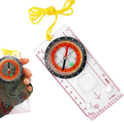 Professional Compass with Map Scale Multifunctional Baseplate