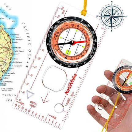Professional Compass with Map Scale Multifunctional Baseplate