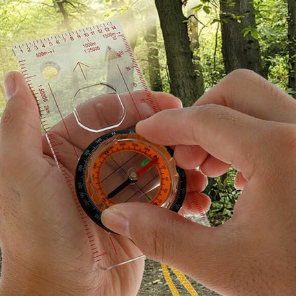 Professional Compass with Map Scale Multifunctional Baseplate
